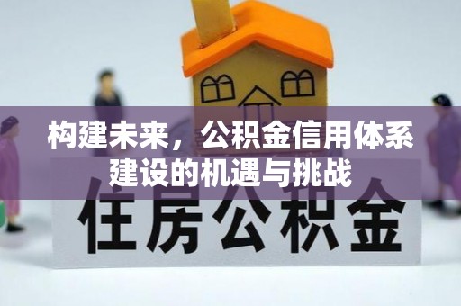 张家川构建未来，公积金信用体系建设的机遇与挑战