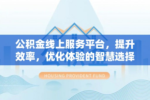 张家川公积金线上服务平台，提升效率，优化体验的智慧选择